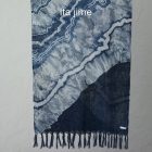 Aizome indigo-dyed cotton stole - Natural indigo dye, 100% cotton, Murata Senko